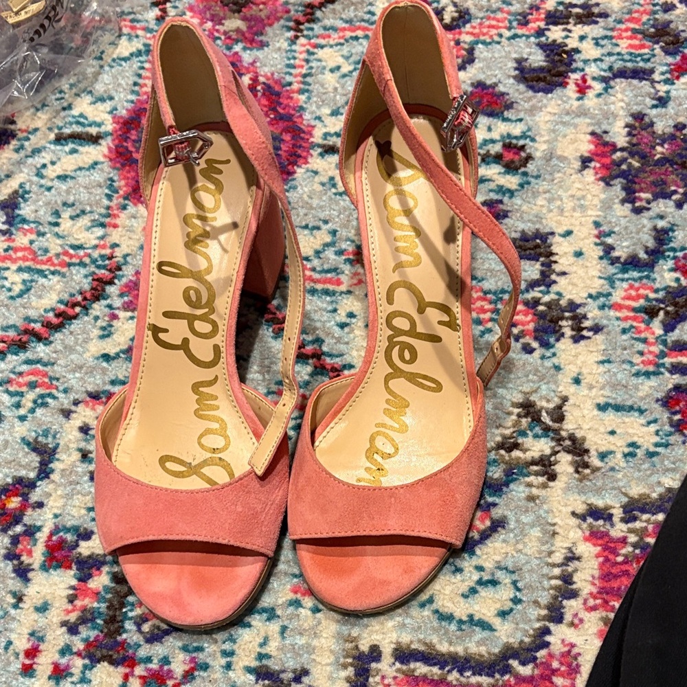 Sam Edelman Pink Strappy Heels